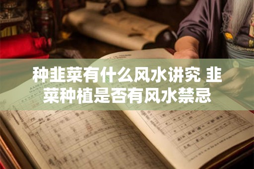 种韭菜有什么风水讲究 韭菜种植是否有风水禁忌