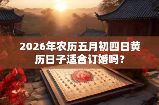 2026年农历五月初四日黄历日子适合订婚吗？