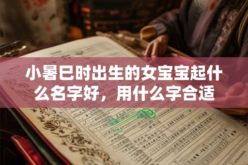 小暑巳时出生的女宝宝起什么名字好，用什么字合适