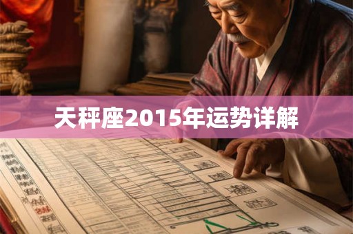 天秤座2015年运势详解