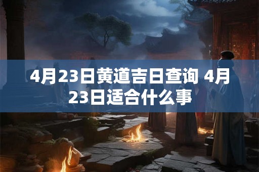 4月23日黄道吉日查询 4月23日适合什么事