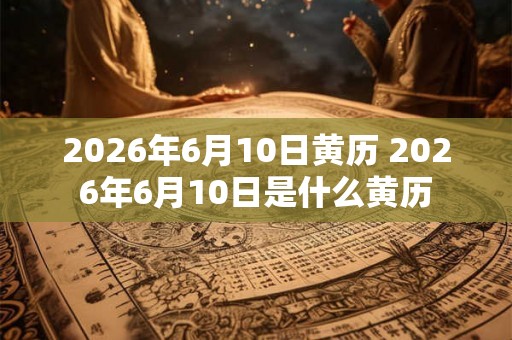 2026年6月10日黄历 2026年6月10日是什么黄历