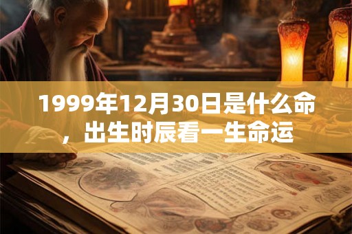 1999年12月30日是什么命，出生时辰看一生命运