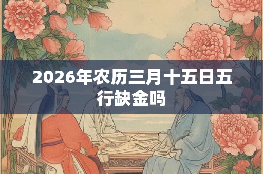 2026年农历三月十五日五行缺金吗