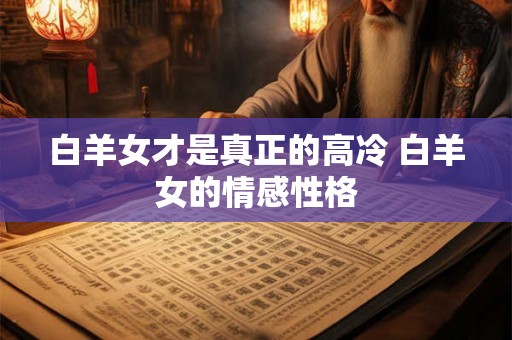 白羊女才是真正的高冷 白羊女的情感性格