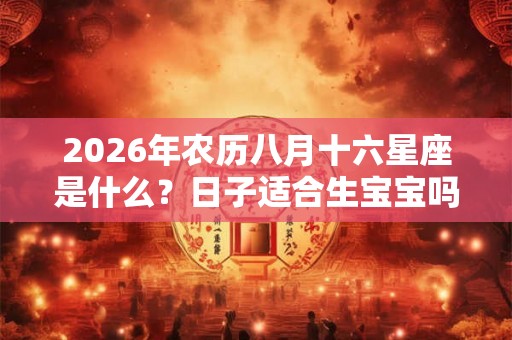 2026年农历八月十六星座是什么？日子适合生宝宝吗？