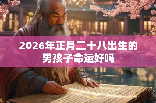 2026年正月二十八出生的男孩子命运好吗