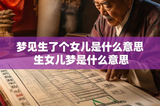 梦见生了个女儿是什么意思 生女儿梦是什么意思
