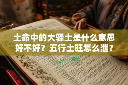 土命中的大驿土是什么意思好不好？五行土旺怎么泄？