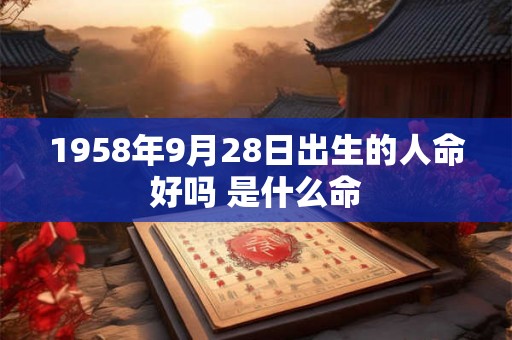 1958年9月28日出生的人命好吗 是什么命