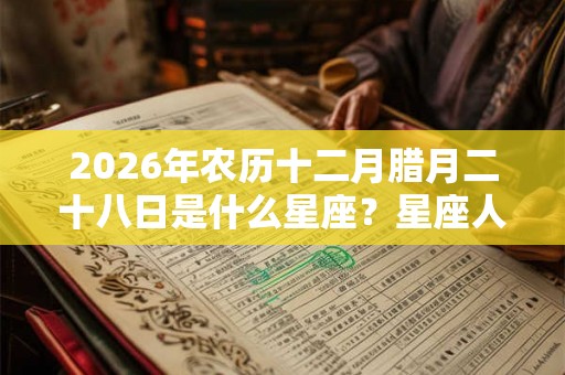2026年农历十二月腊月二十八日是什么星座？星座人际相处如何？