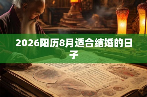 2026阳历8月适合结婚的日子