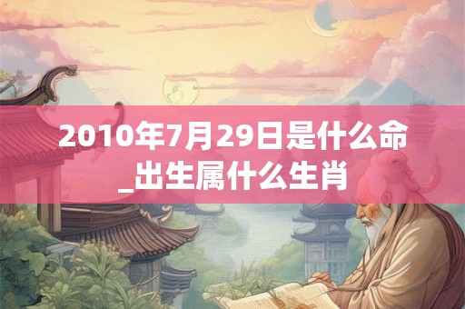 2010年7月29日是什么命_出生属什么生肖