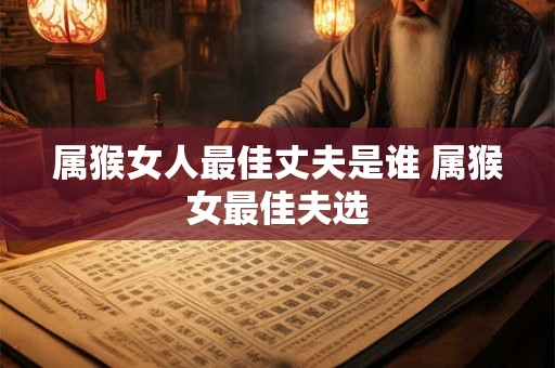 属猴女人最佳丈夫是谁 属猴女最佳夫选