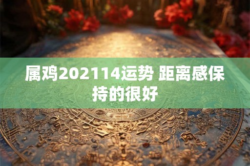 属鸡202114运势 距离感保持的很好