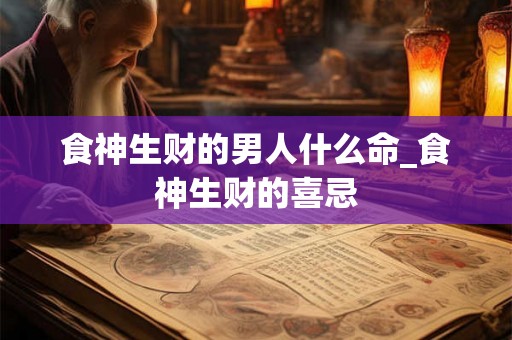 食神生财的男人什么命_食神生财的喜忌
