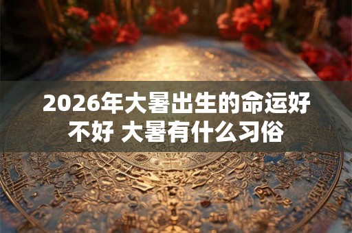 2026年大暑出生的命运好不好 大暑有什么习俗 2026年大暑出生的命运好不好 大暑有什么习俗