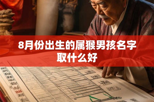 8月份出生的属猴男孩名字取什么好