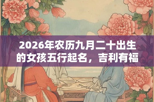 2026年农历九月二十出生的女孩五行起名，吉利有福气的名字推荐