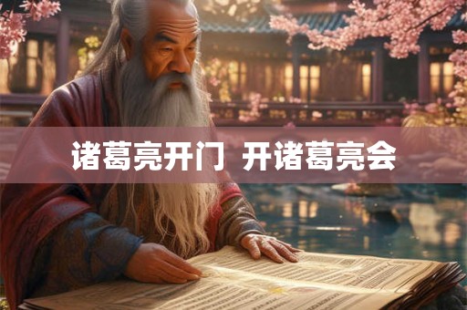诸葛亮开门  开诸葛亮会