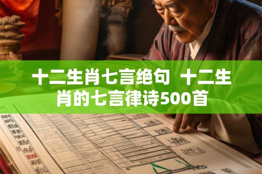 十二生肖七言绝句  十二生肖的七言律诗500首