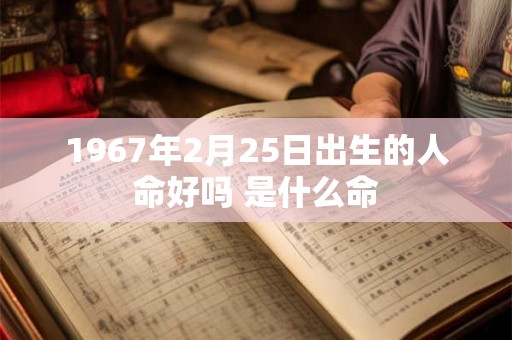 1967年2月25日出生的人命好吗 是什么命