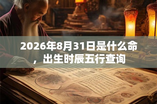 2026年8月31日是什么命,出生时辰五行查询 2026年8月31日是什么命,出生时辰五行查询
