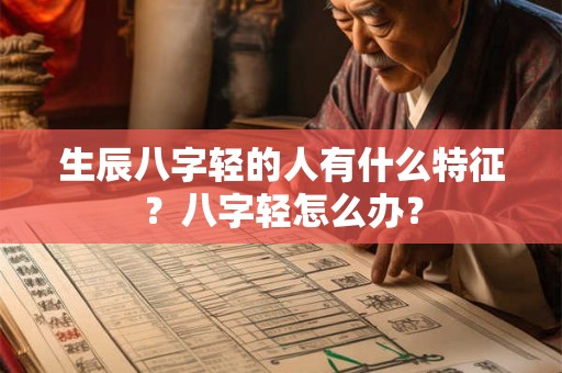 生辰八字轻的人有什么特征？八字轻怎么办？