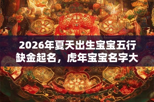 2026年夏天出生宝宝五行缺金起名，虎年宝宝名字大全