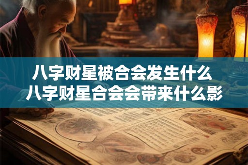 八字财星被合会发生什么 八字财星合会会带来什么影响