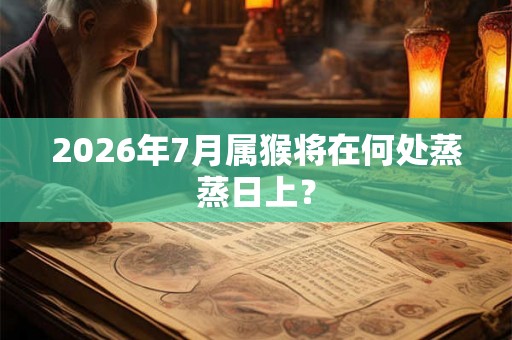 2026年7月属猴将在何处蒸蒸日上? 2026年7月属猴将在何处蒸蒸日上?