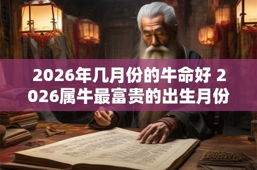 2026年几月份的牛命好 2026属牛最富贵的出生月份