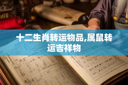 十二生肖转运物品,属鼠转运吉祥物