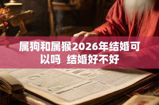 属狗和属猴2026年结婚可以吗  结婚好不好