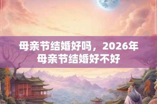 母亲节结婚好吗，2026年母亲节结婚好不好