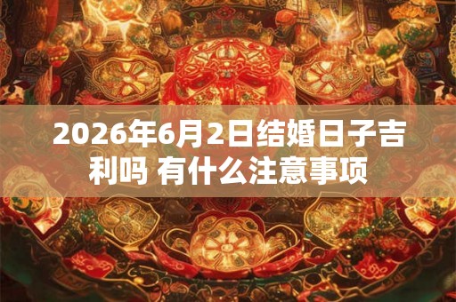 2026年6月2日结婚日子吉利吗 有什么注意事项