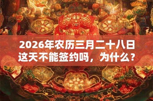 2026年农历三月二十八日这天不能签约吗，为什么？