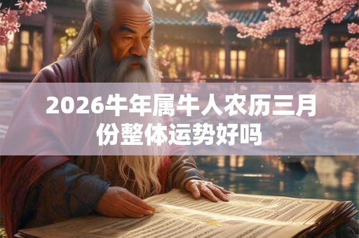 2026牛年属牛人农历三月份整体运势好吗