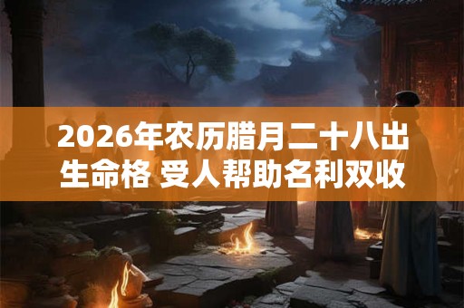 2026年农历腊月二十八出生命格 受人帮助名利双收