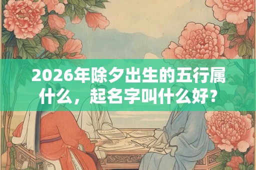 2026年除夕出生的五行属什么，起名字叫什么好？