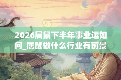 2026属鼠下半年事业运如何_属鼠做什么行业有前景