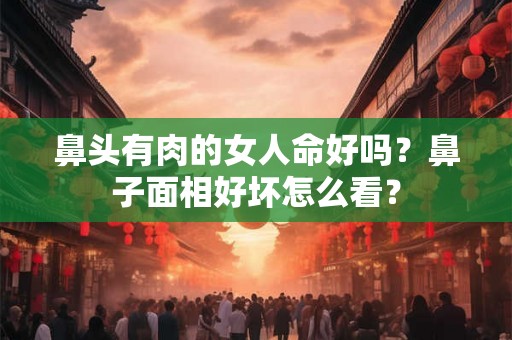鼻头有肉的女人命好吗?鼻子面相好坏怎么看? 鼻头有肉的女人命好吗?鼻子面相好坏怎么看?