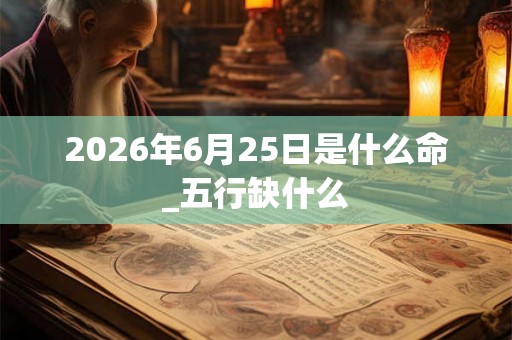 2026年6月25日是什么命_五行缺什么