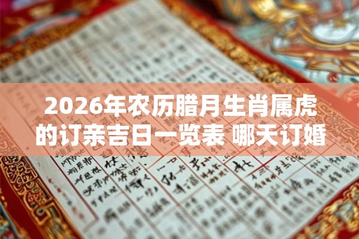 2026年农历腊月生肖属虎的订亲吉日一览表 哪天订婚大吉大利