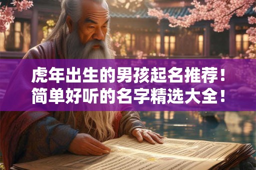 虎年出生的男孩起名推荐!简单好听的名字精选大全! 虎年出生的男孩起名推荐!简单好听的名字精选大全!