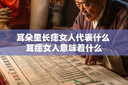 耳朵里长痣女人代表什么 耳痣女人意味着什么