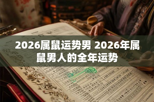 2026属鼠运势男 2026年属鼠男人的全年运势