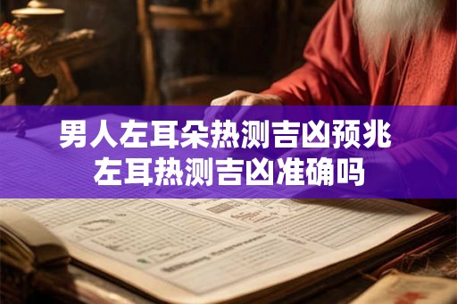 男人左耳朵热测吉凶预兆 左耳热测吉凶准确吗