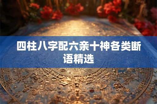 四柱八字配六亲十神各类断语精选