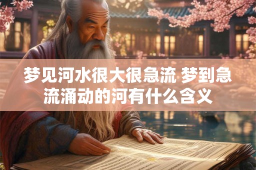 梦见河水很大很急流 梦到急流涌动的河有什么含义